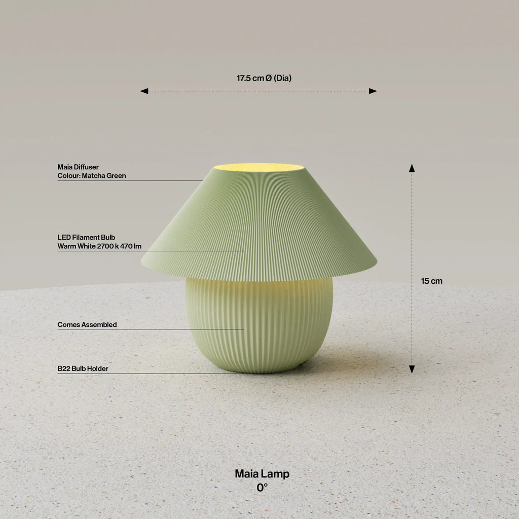 Maia Lamp - Matcha Green