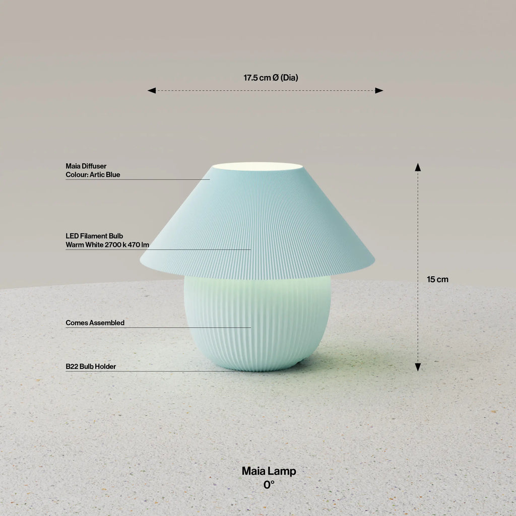 Maia Lamp - Artic Blue